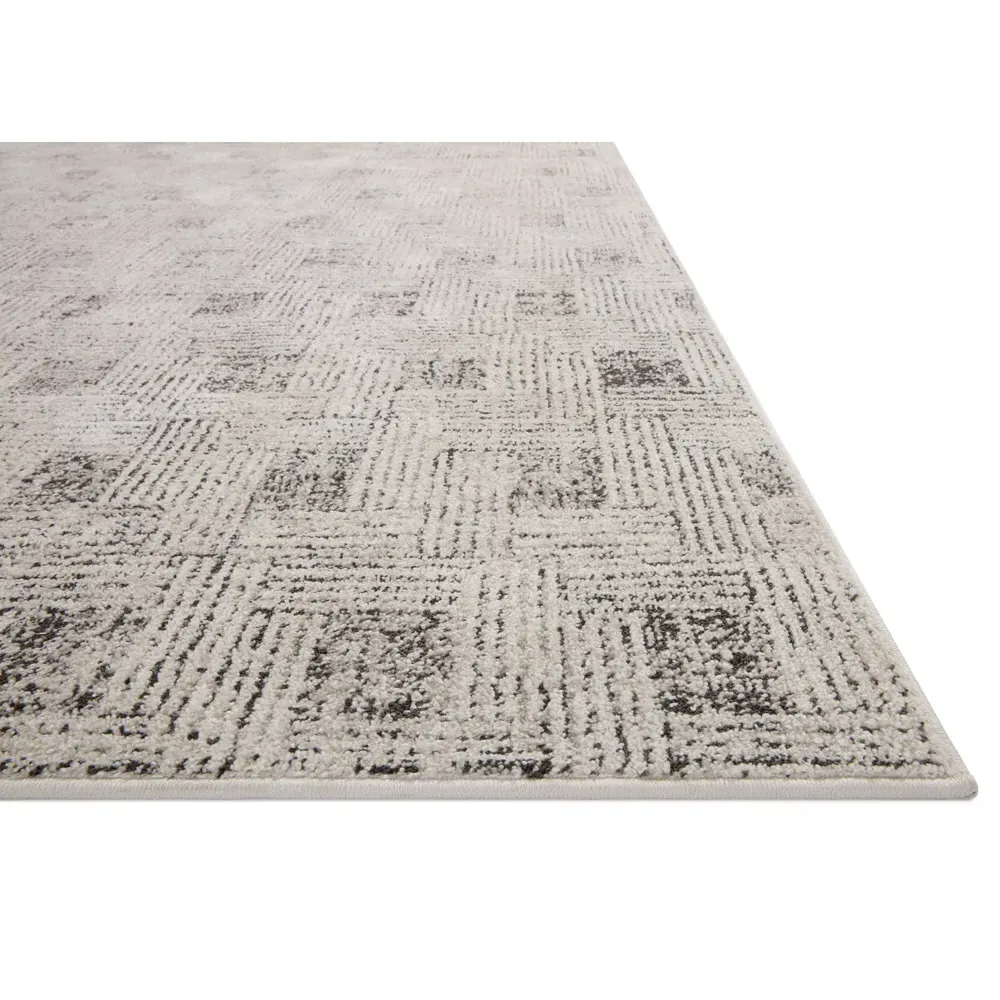 Ysandre Patterned Rug - Grey, Polyester