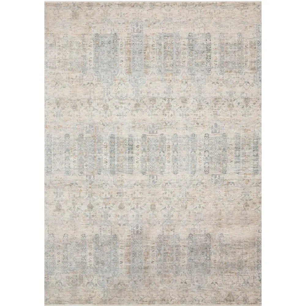 Yskaela Patterned Rug - Blue, Polyester