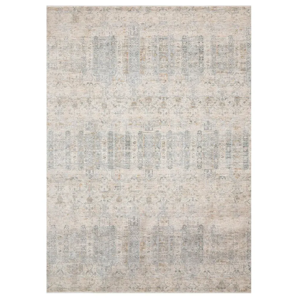 Yskaela Patterned Rug - Blue, Polyester