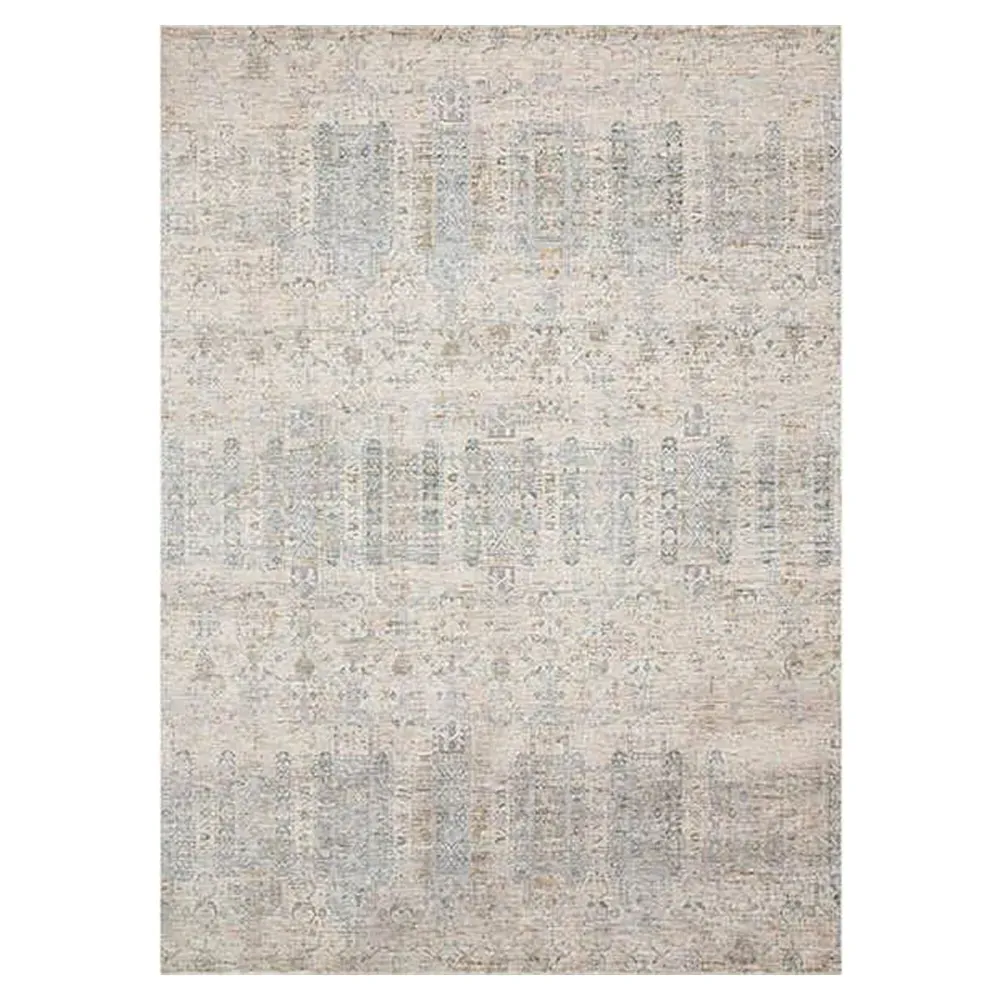Yskaela Patterned Rug - Blue, Polyester