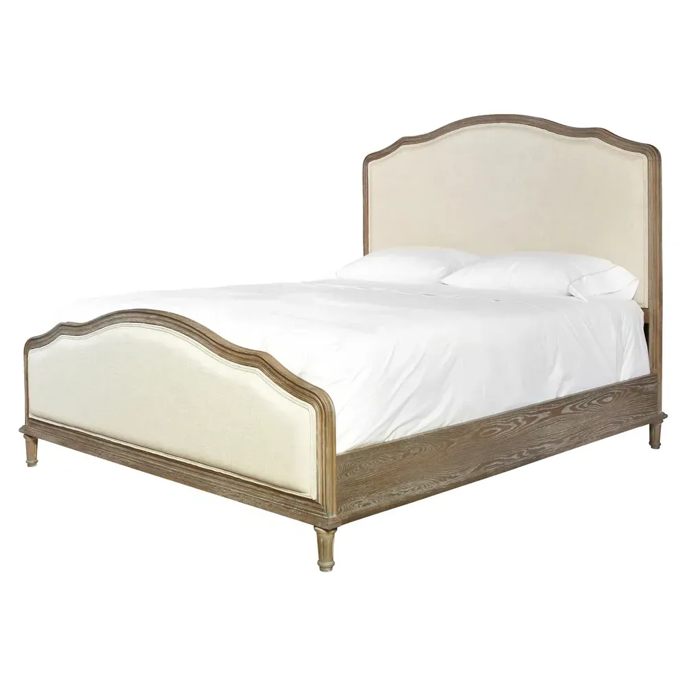 Yuri Queen Size Bed Frame - Beige, Wood image