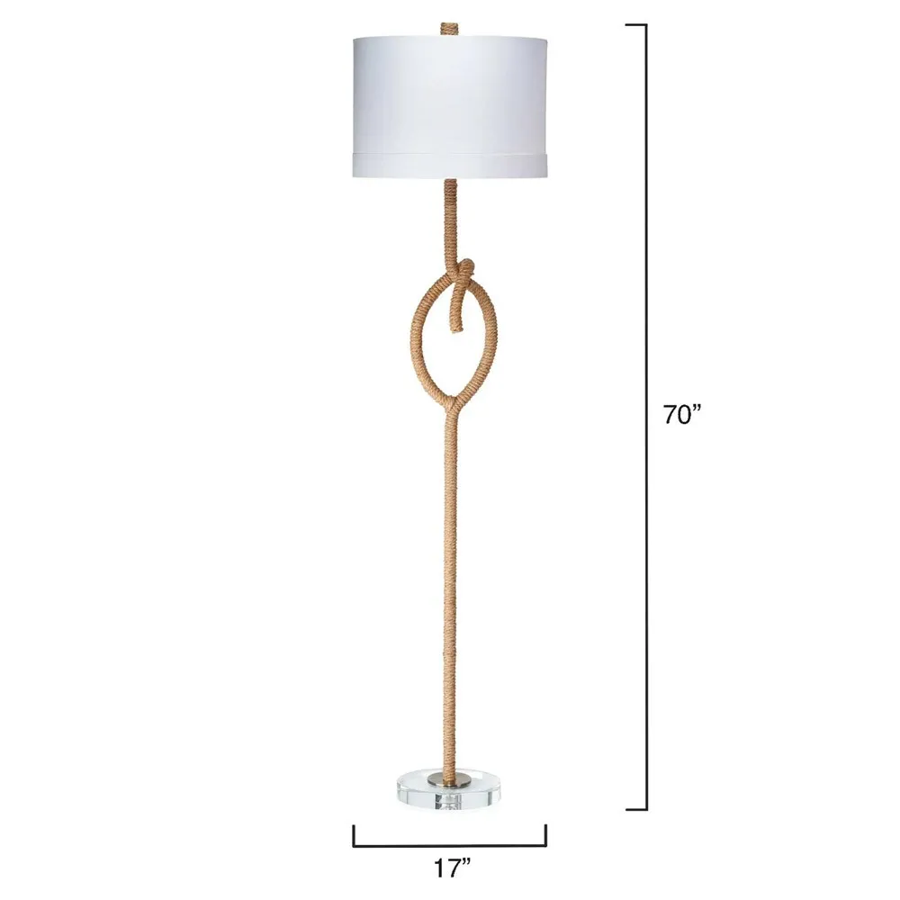 Yvonne Rope Knot Floor Lamp - Brown
