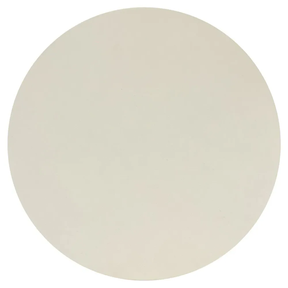 Yvonne Round Drum End Table - White, Concrete