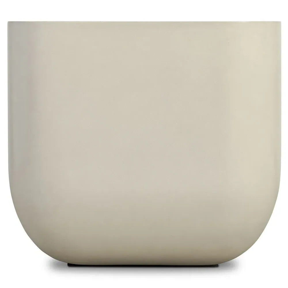 Yvonne Square End Table - White, Concrete