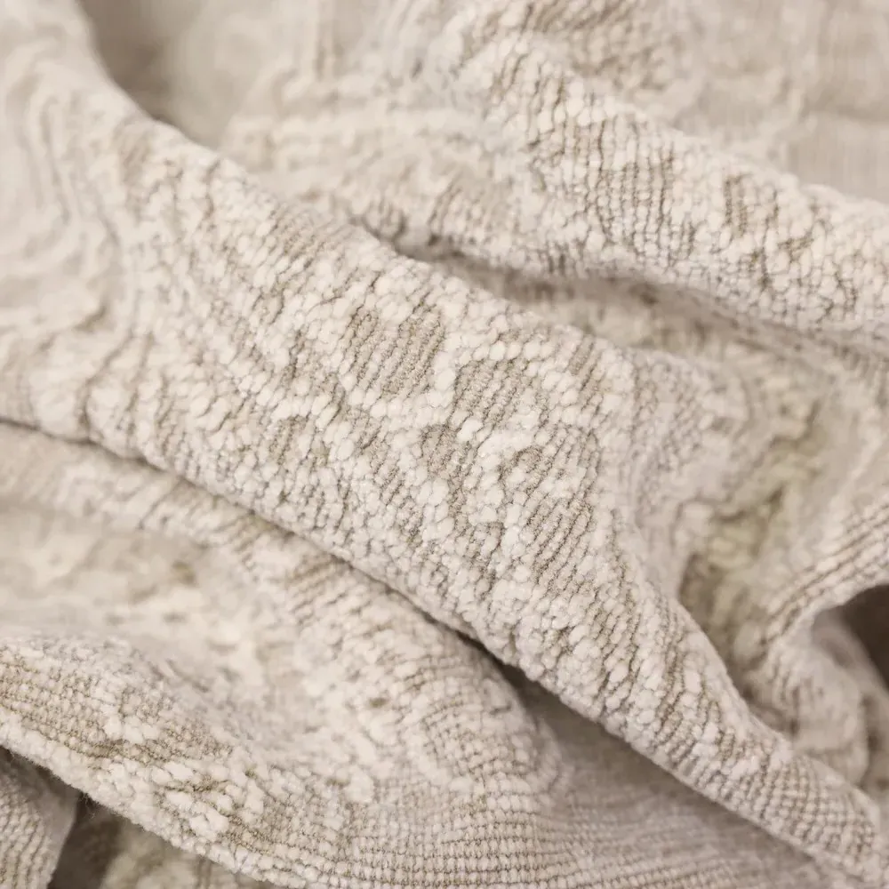 Yvonne Woven Throw Blanket - Beige, Cotton