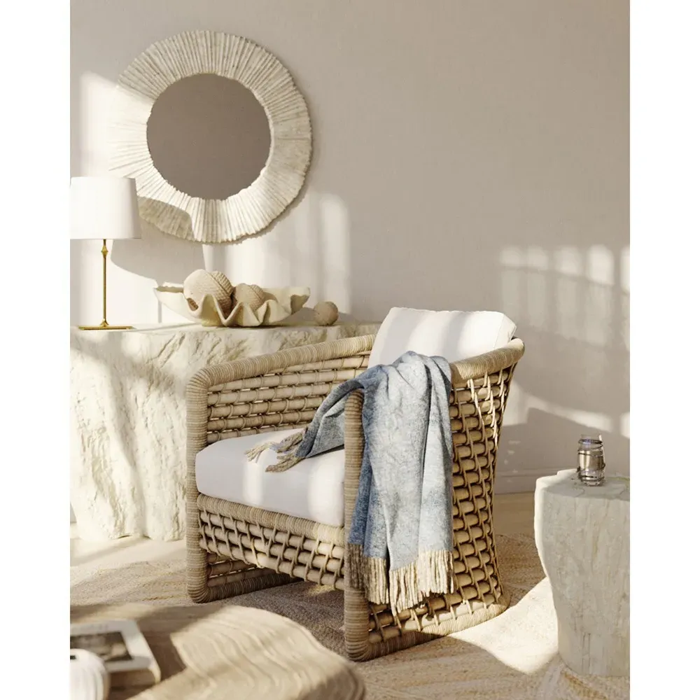 Yvonne Woven Throw Blanket - Blue, Cotton