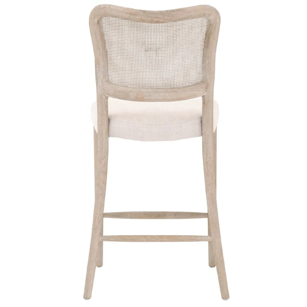 Zachary Cane Back Counter Stool - Natural Grey, Oak