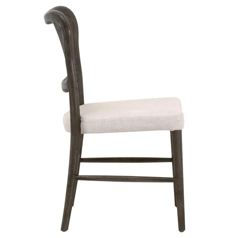 Zachary Cane Back Dining Chair Set of 2 - Dark Brown, Oak