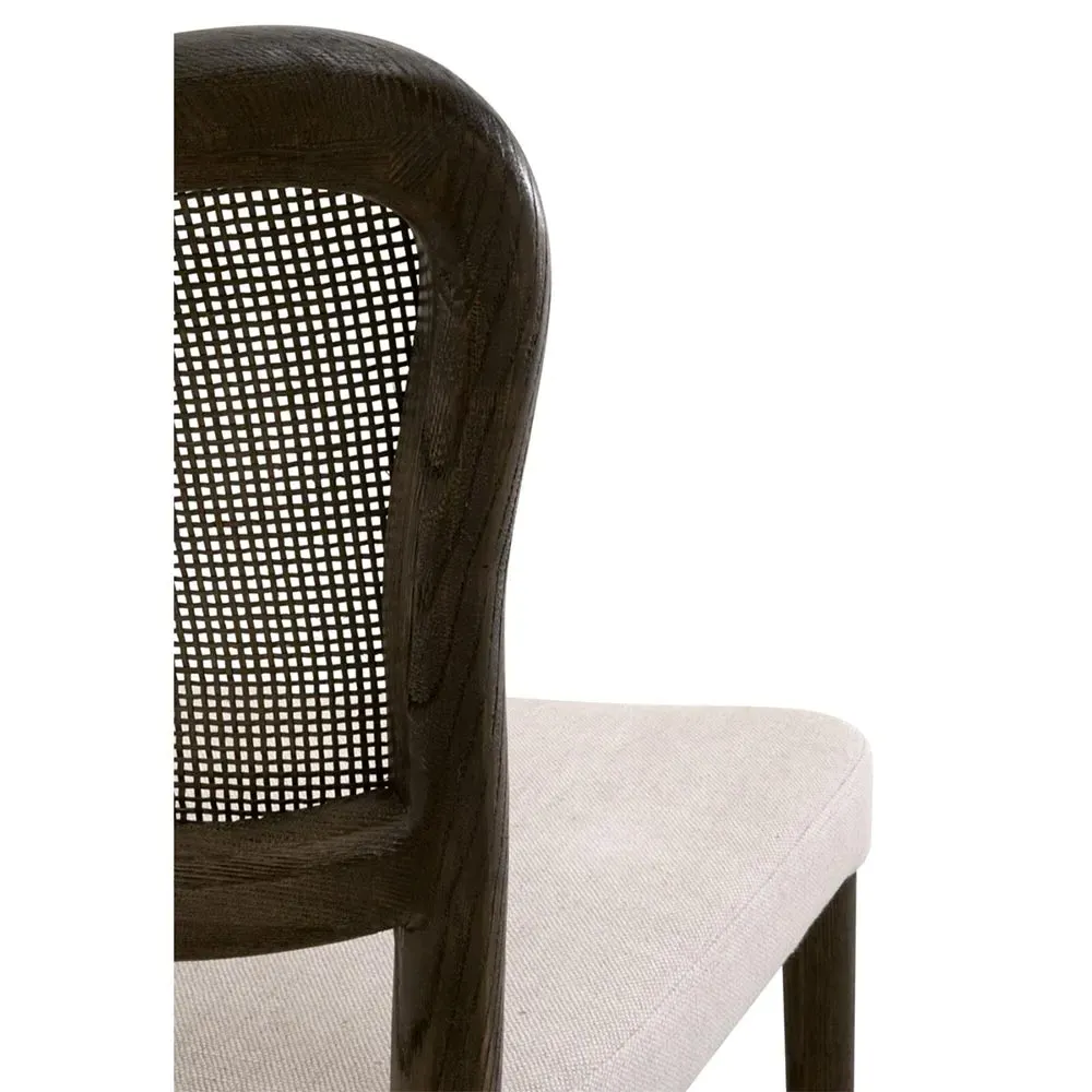 Zachary Cane Back Dining Chair Set of 2 - Dark Brown, Oak