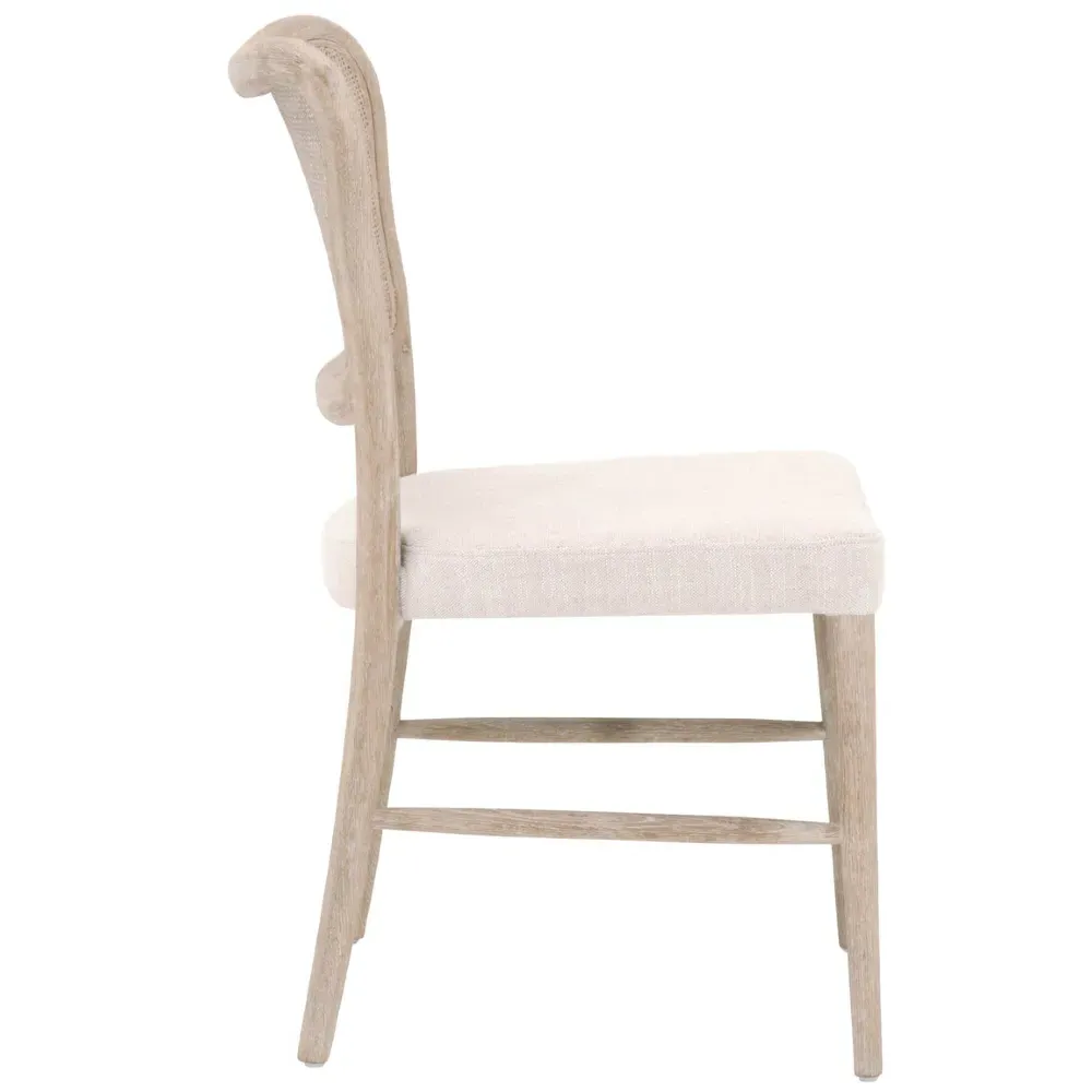 Zachary Cane Back Dining Chair Set of 2 - Natural Grey, Oak