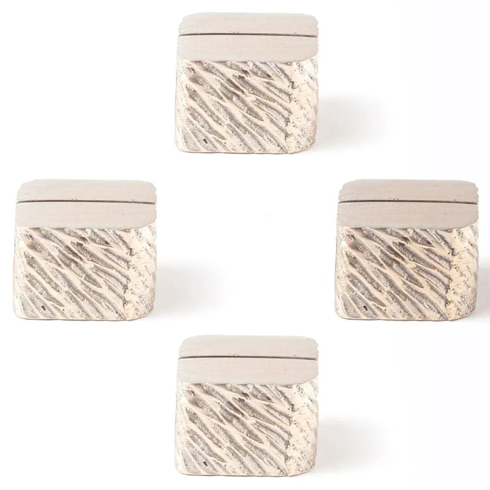 Zachary Cube Card Holder Set - Silver, Brass
