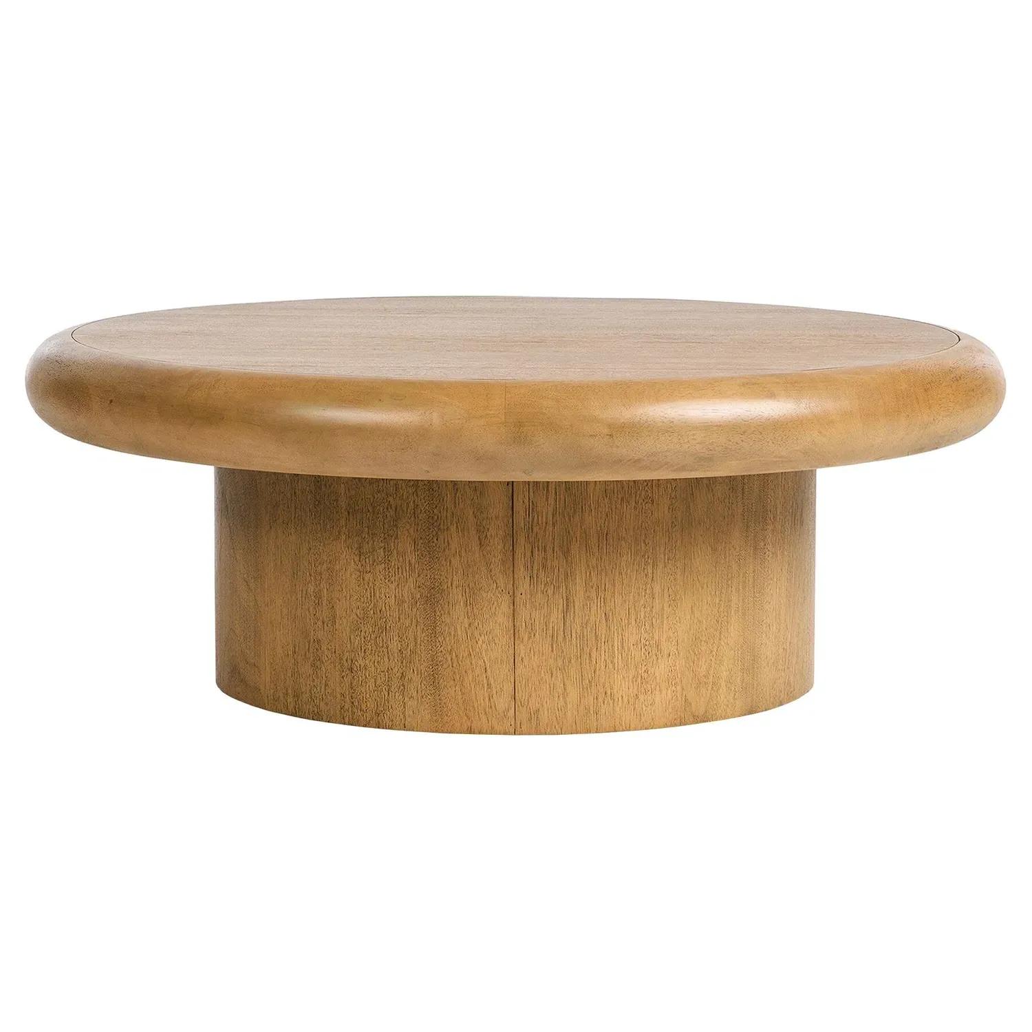 Zachry Round Coffee Table - Brown, Solid Wood image