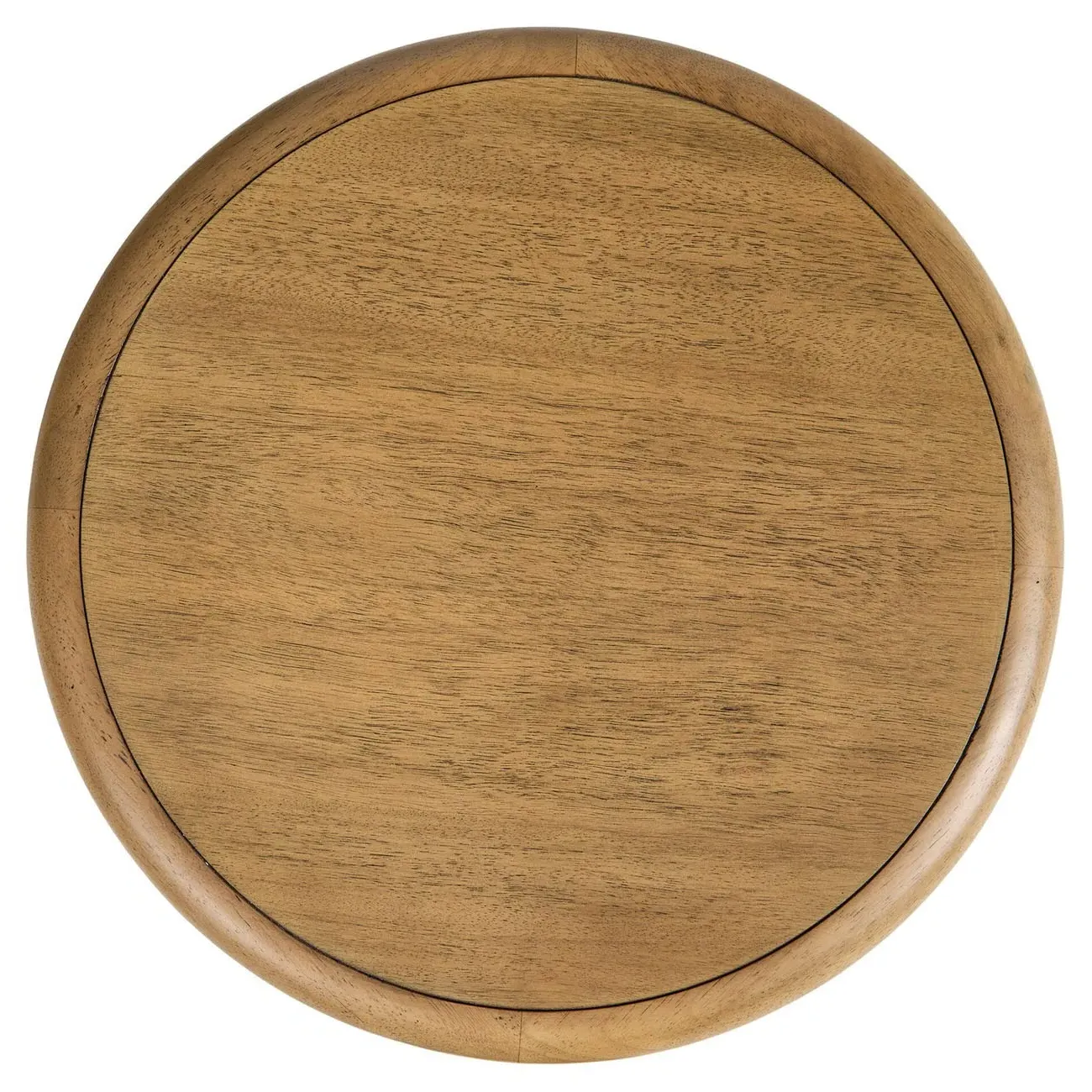 Zachry Round Pedestal End Table - Brown, Solid Wood