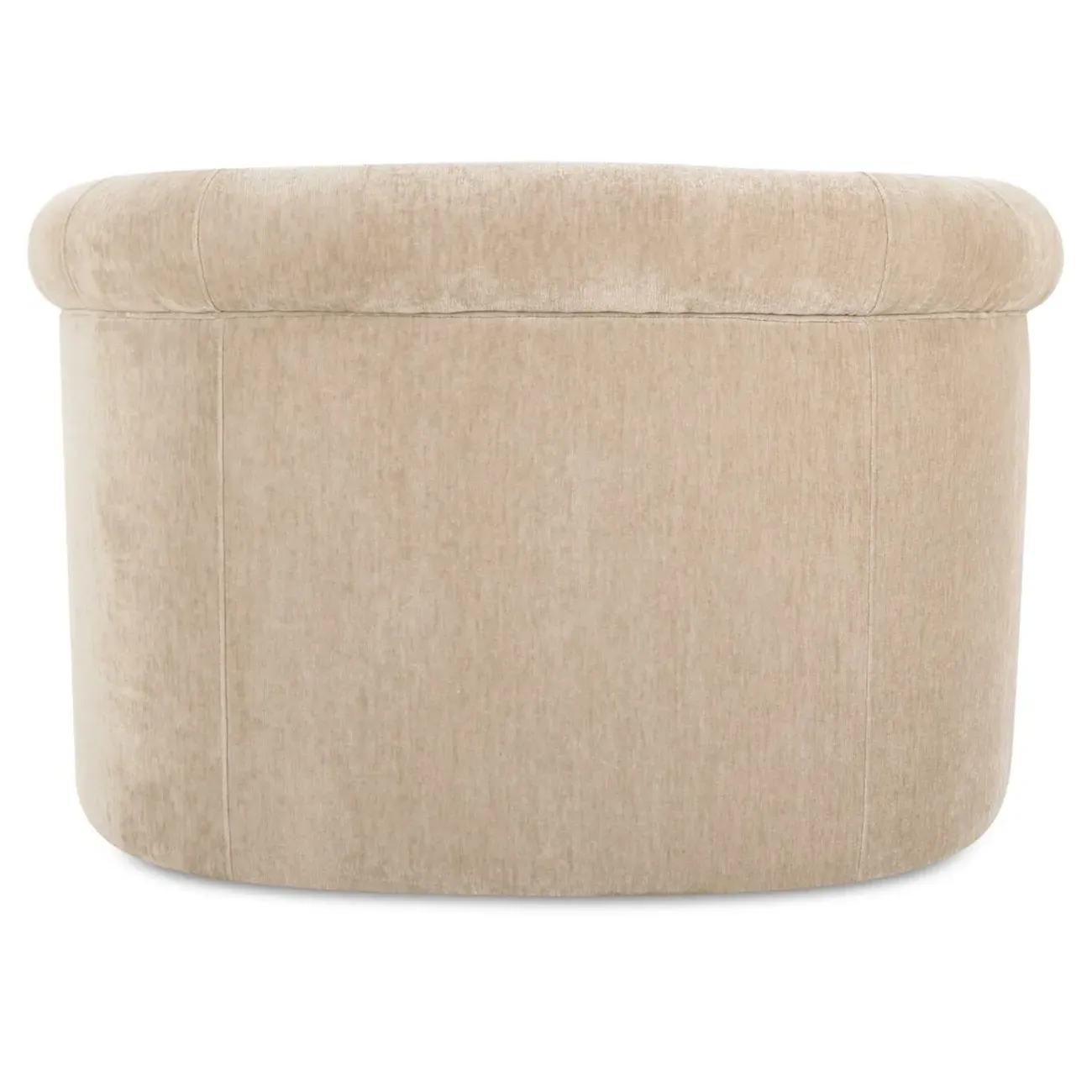 Zack Barrel Arm Chair - Beige, Velvet