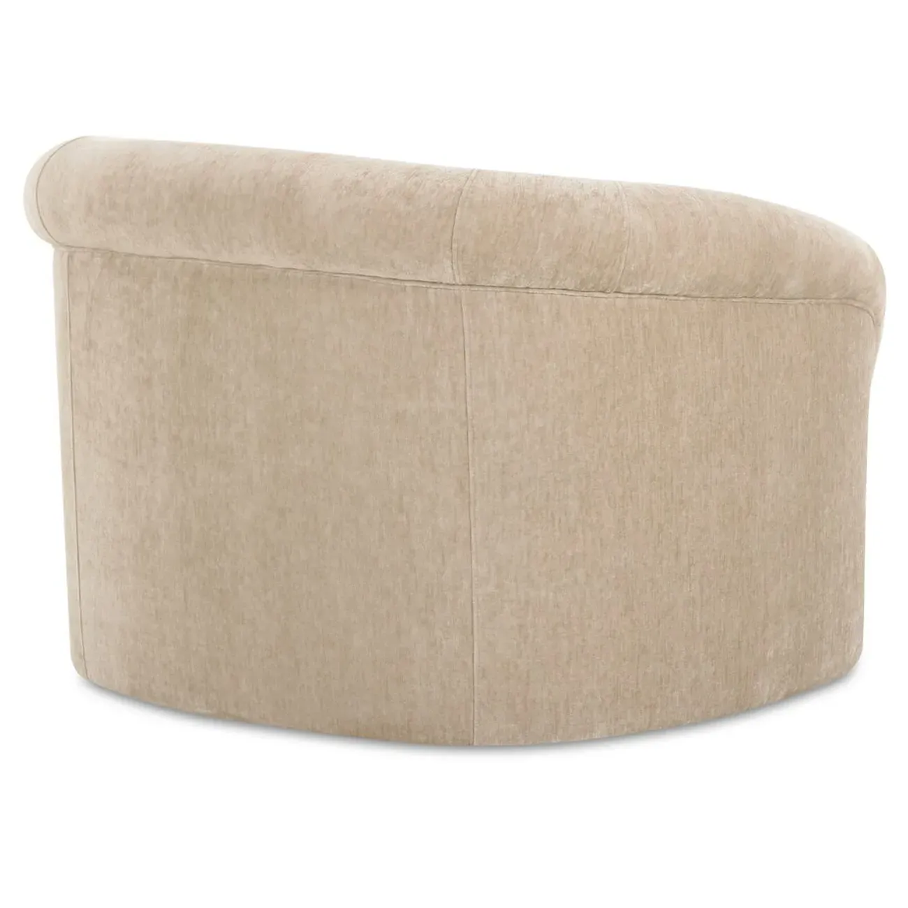 Zack Barrel Arm Chair - Beige, Velvet
