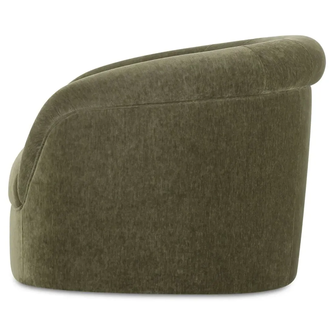 Zack Barrel Arm Chair - Green, Velvet