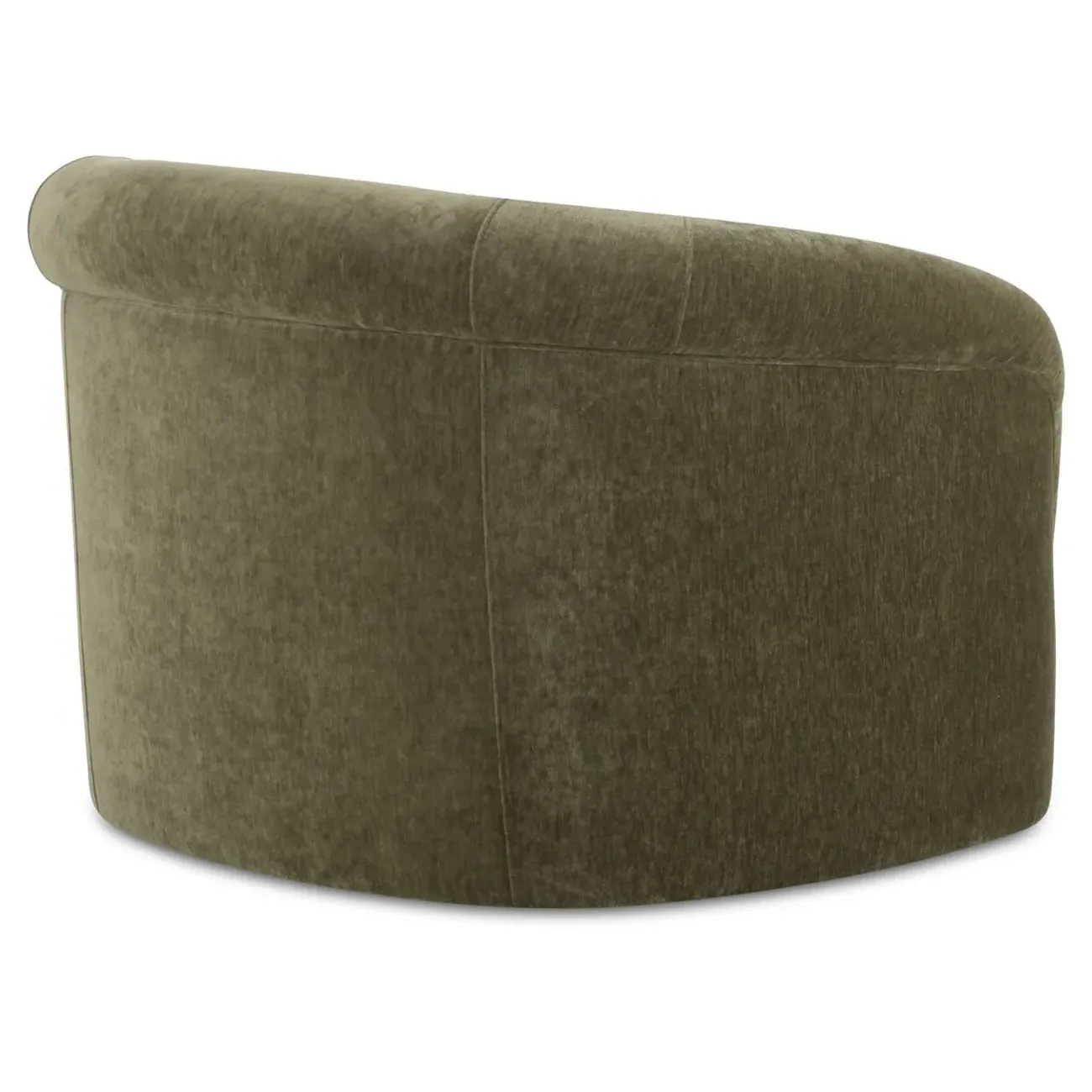 Zack Barrel Arm Chair - Green, Velvet