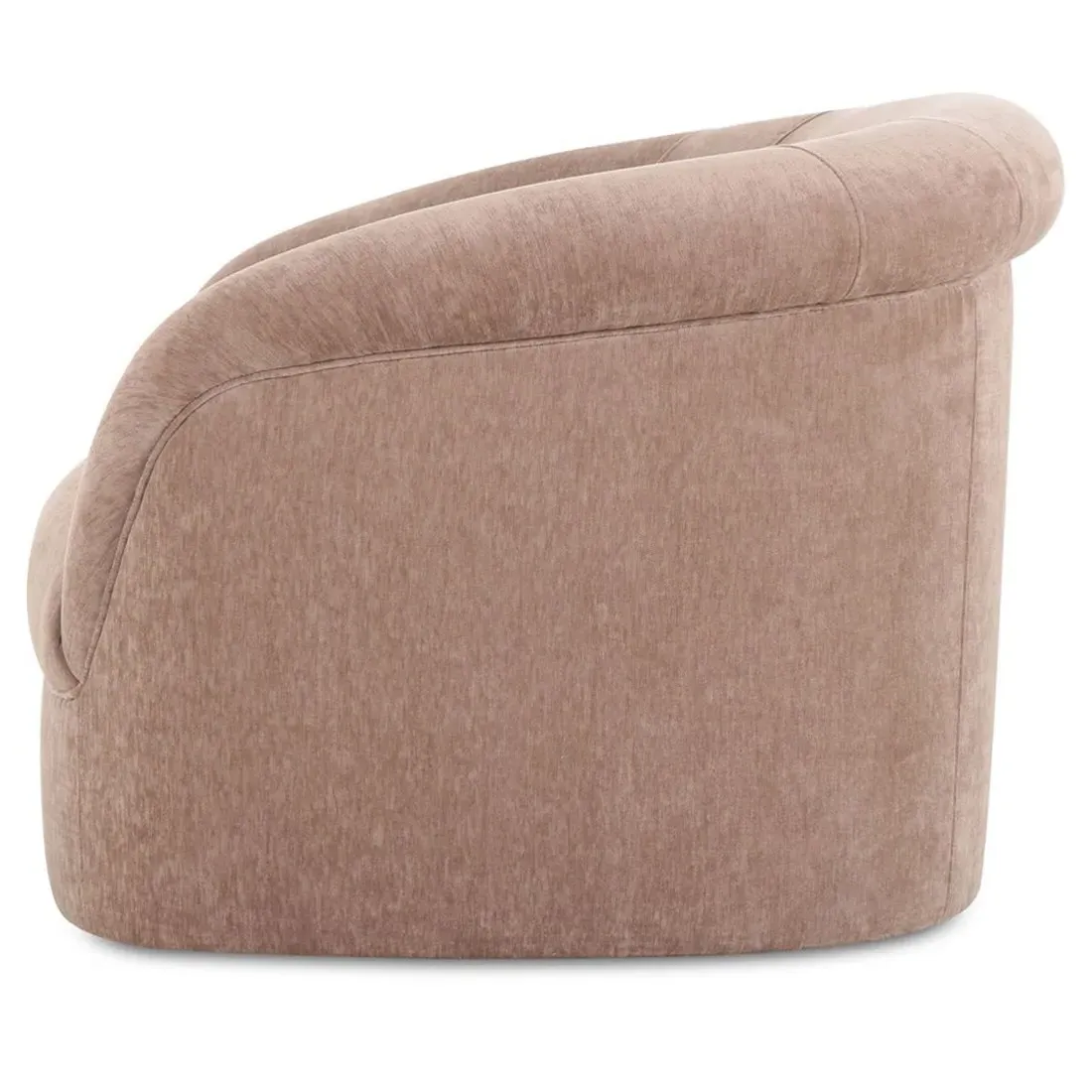 Zack Barrel Arm Chair - Pink, Velvet