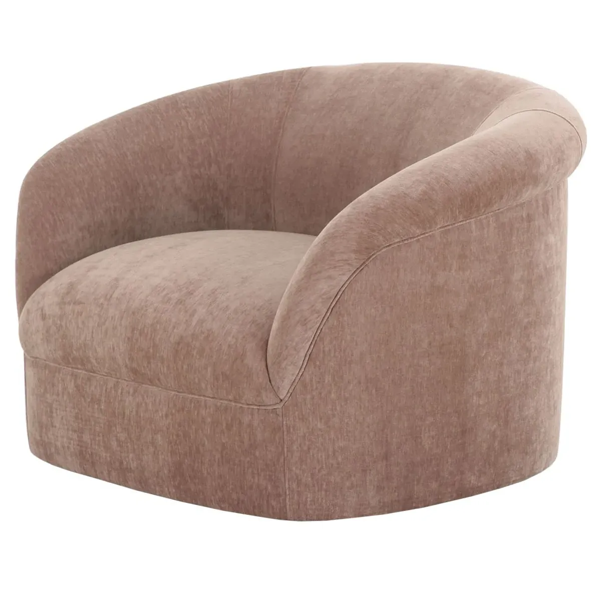 Zack Barrel Arm Chair - Pink, Velvet