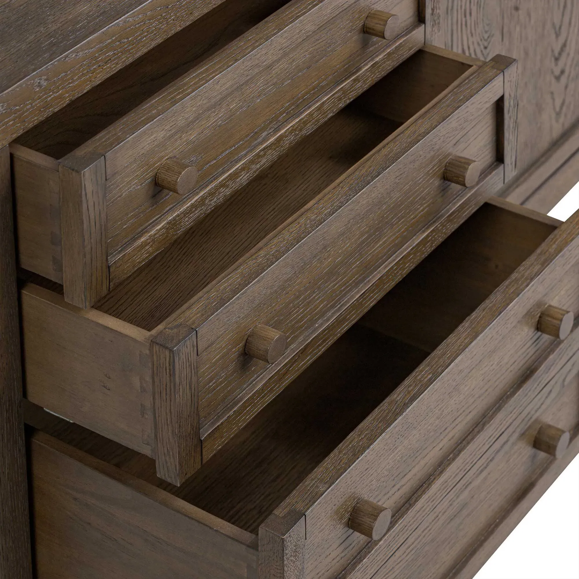 Zack Media Console with Storage - Brown, Oak