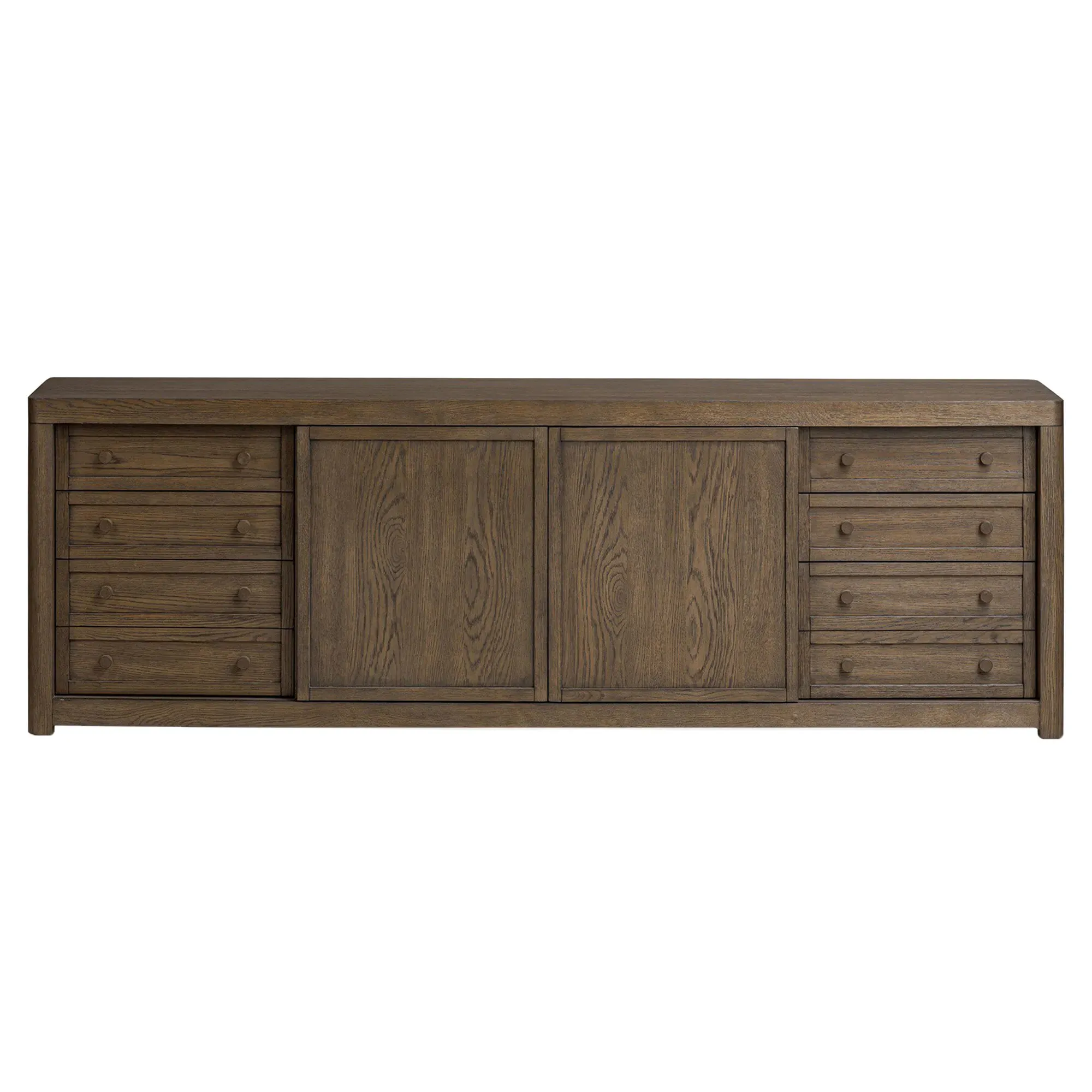 Zack Media Console with Storage - Brown, Oak