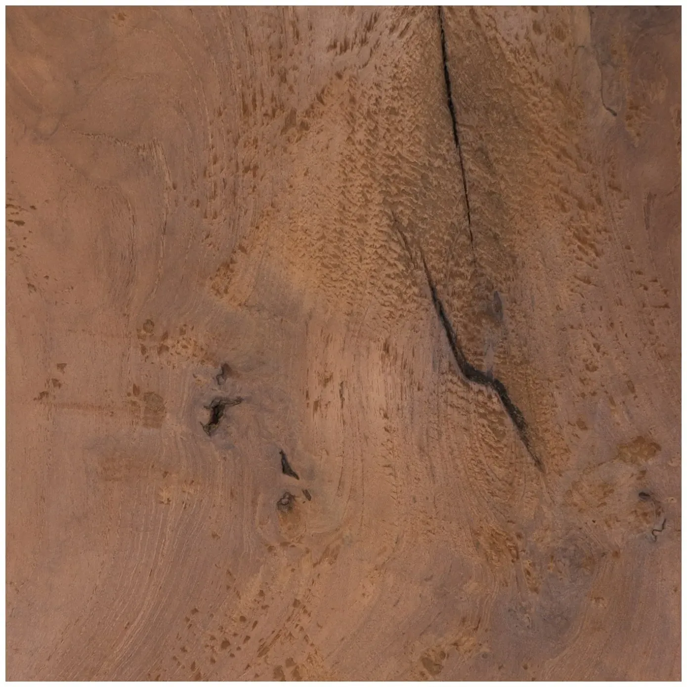 Zada Rectangular Outdoor Stool - Brown, Teak Wood