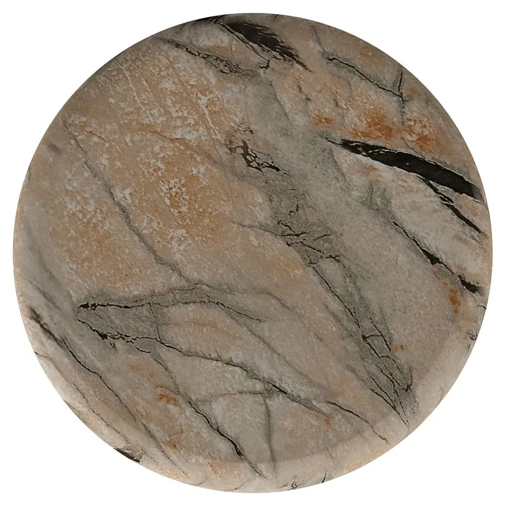 Zahara Round Drink Table - Mojave Beige, Concrete