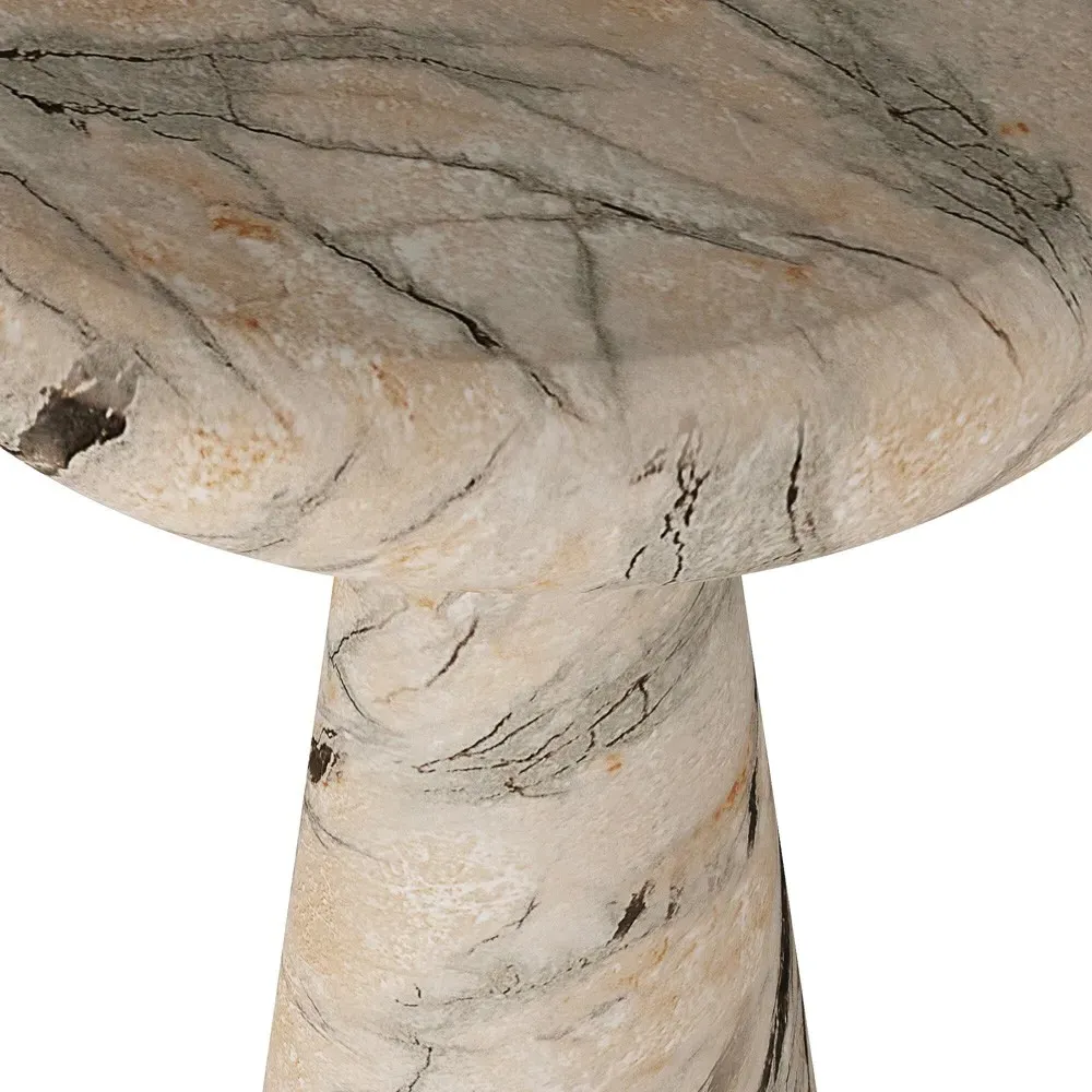 Zahara Round Drink Table - Mojave Beige, Concrete