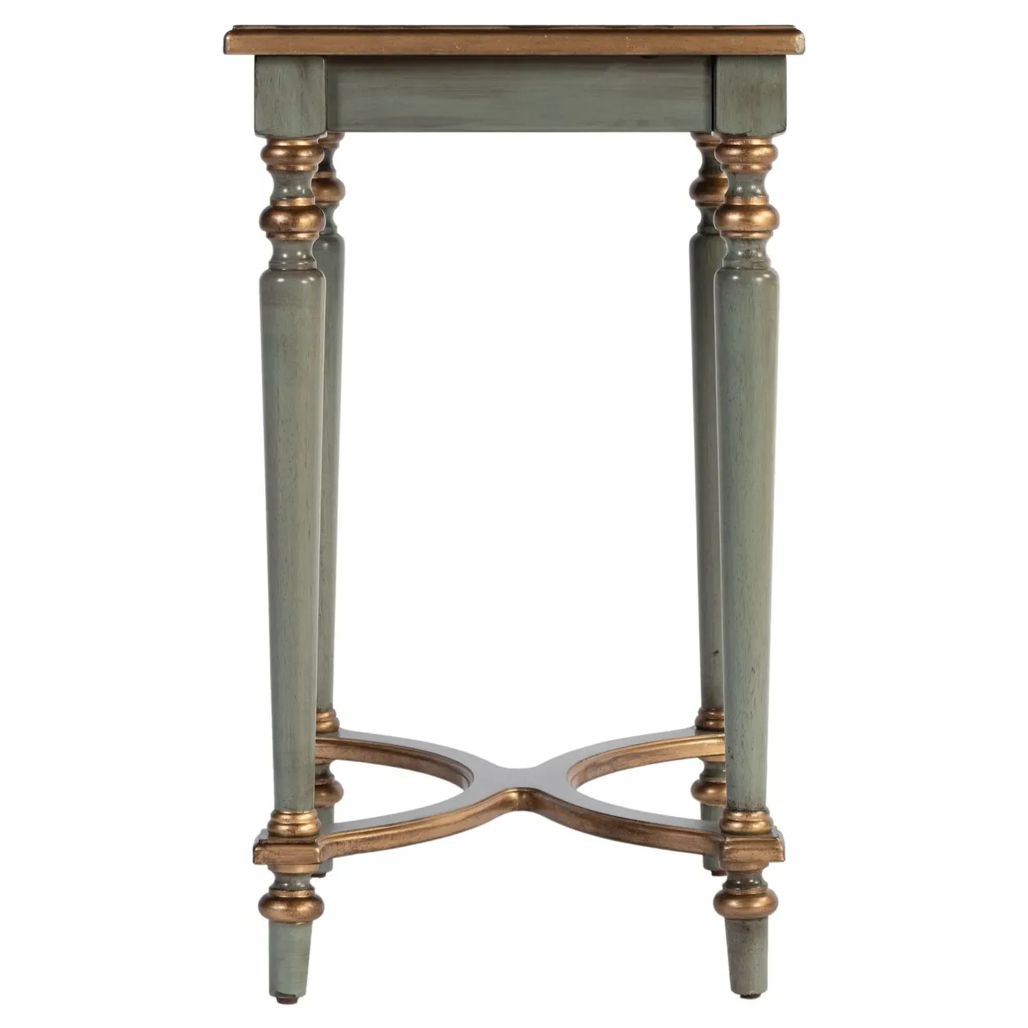 Zahra French Country Side Table - Green, Wood