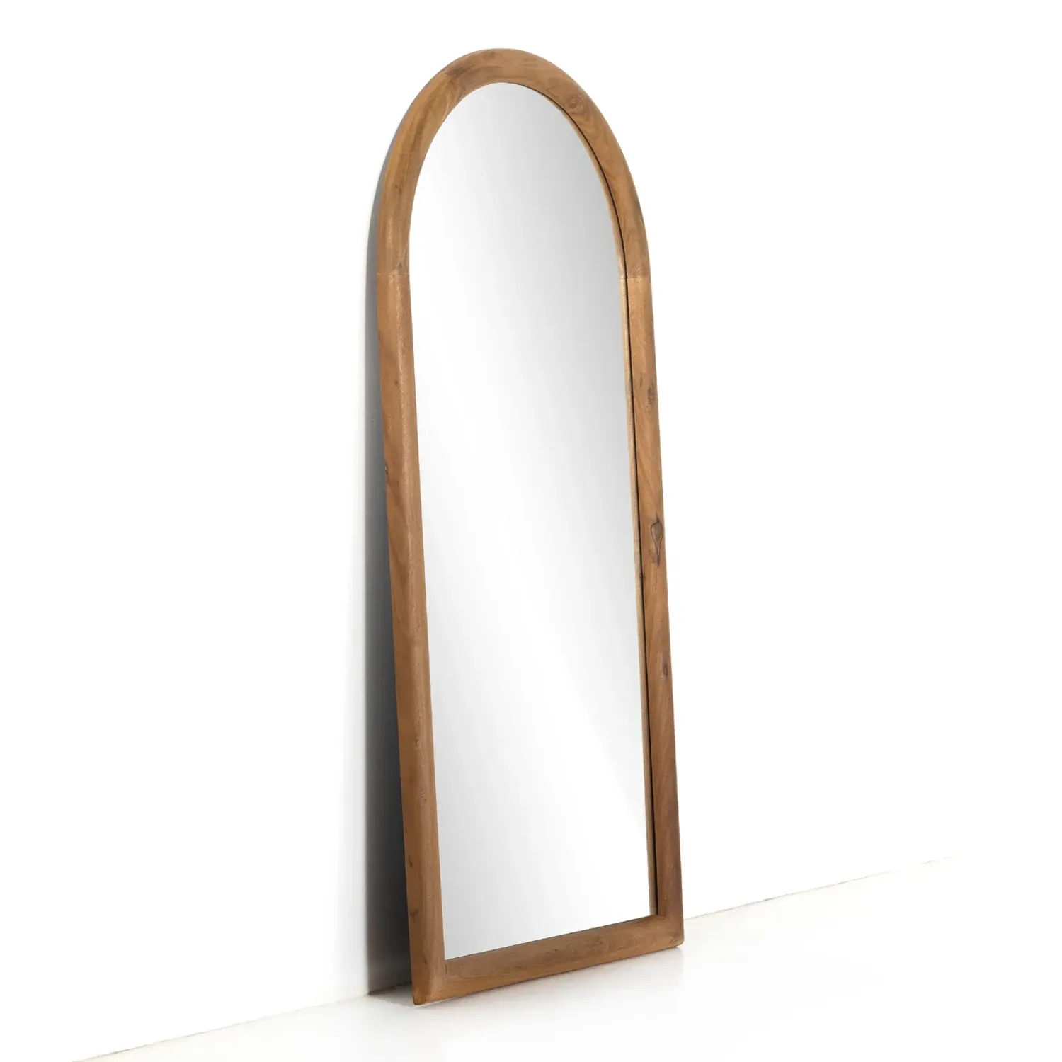 Zaira Arched Full Length Floor Mirror - Brown, Acacia Wood