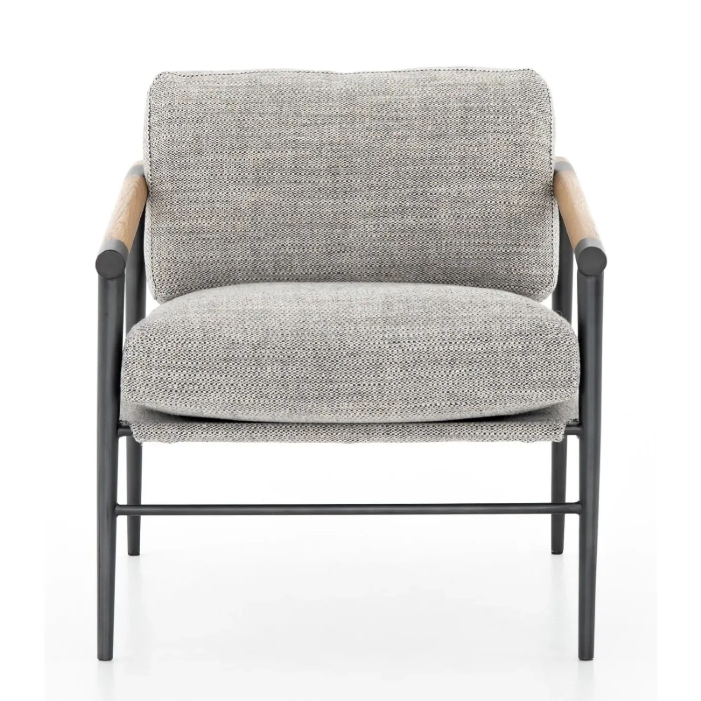 Zander Occasional Arm Chair - Grey, Performance Fabric