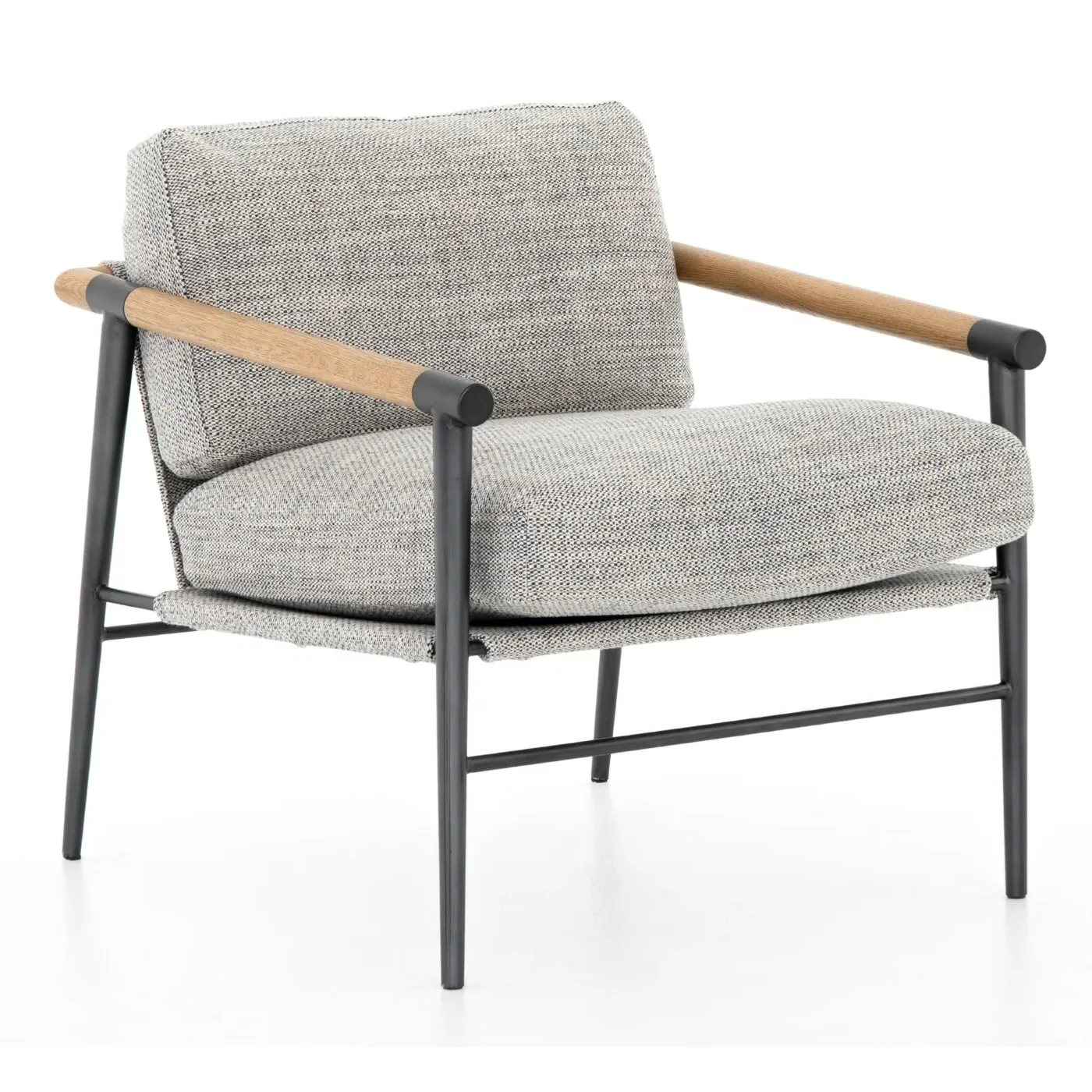 Zander Occasional Arm Chair - Grey, Performance Fabric