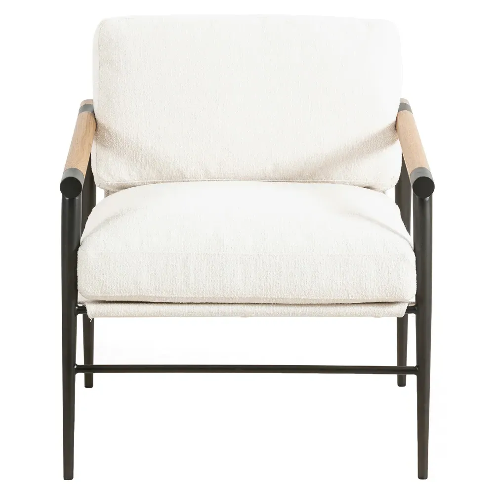Zander Occasional Arm Chair - White, Performance Fabric image