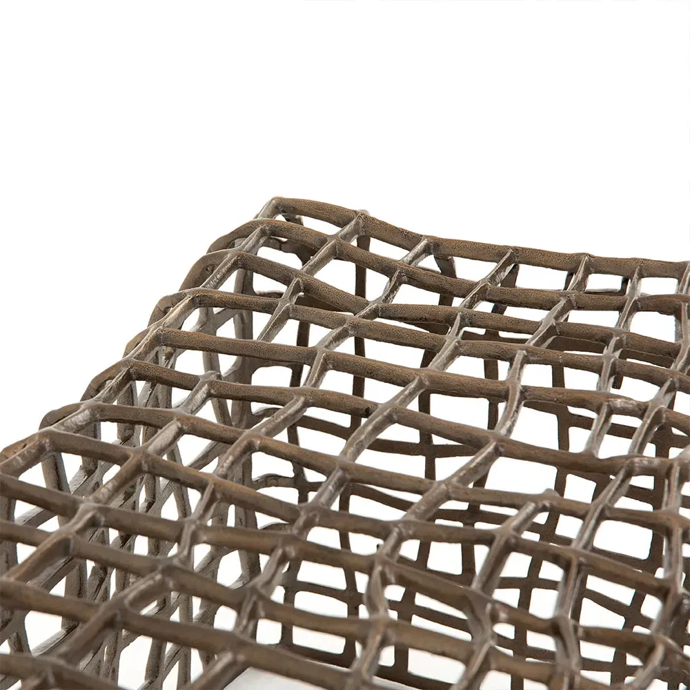 Zander Rectangular Outdoor Bench - Bronze, Aluminum