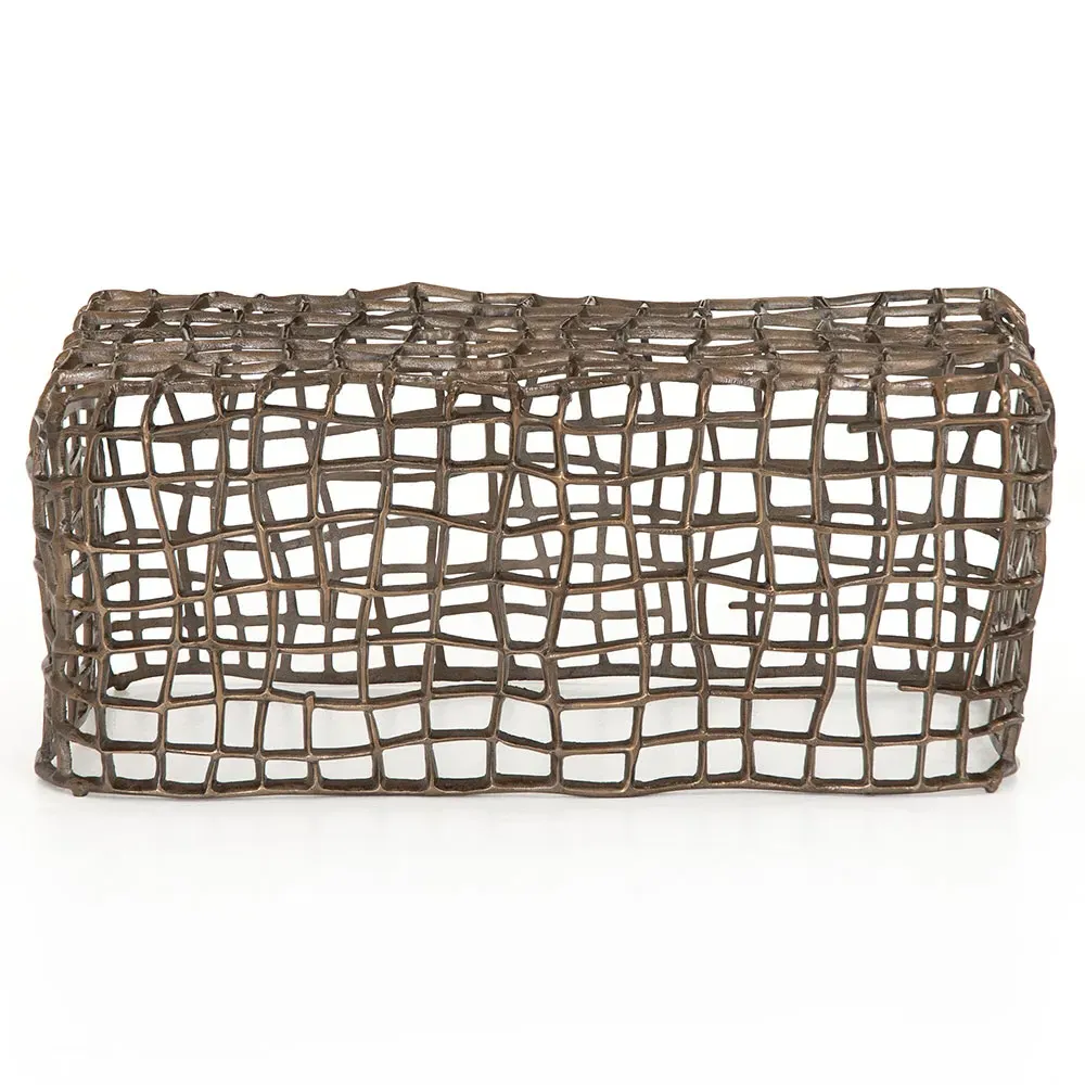 Zander Rectangular Outdoor Bench - Bronze, Aluminum image