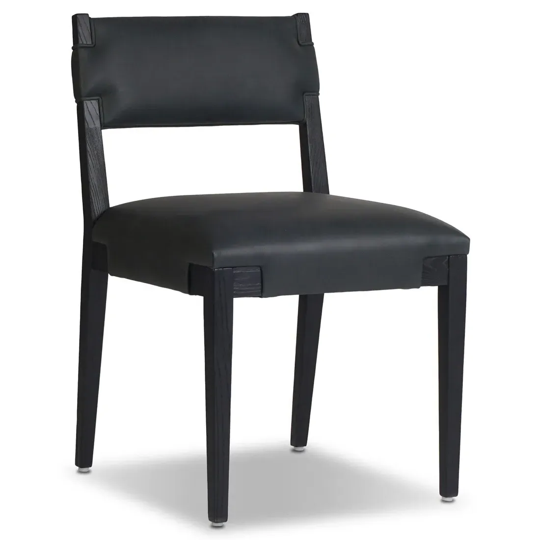 Zane Dining Chair - Black, Leather