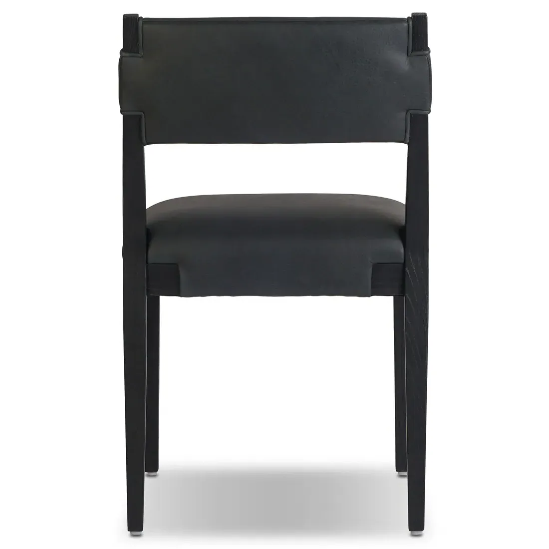 Zane Dining Chair - Black, Leather