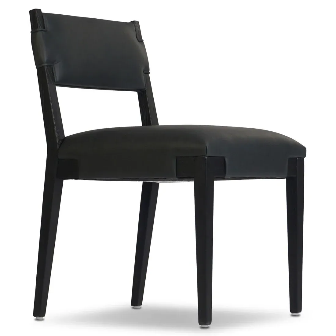 Zane Dining Chair - Black, Leather