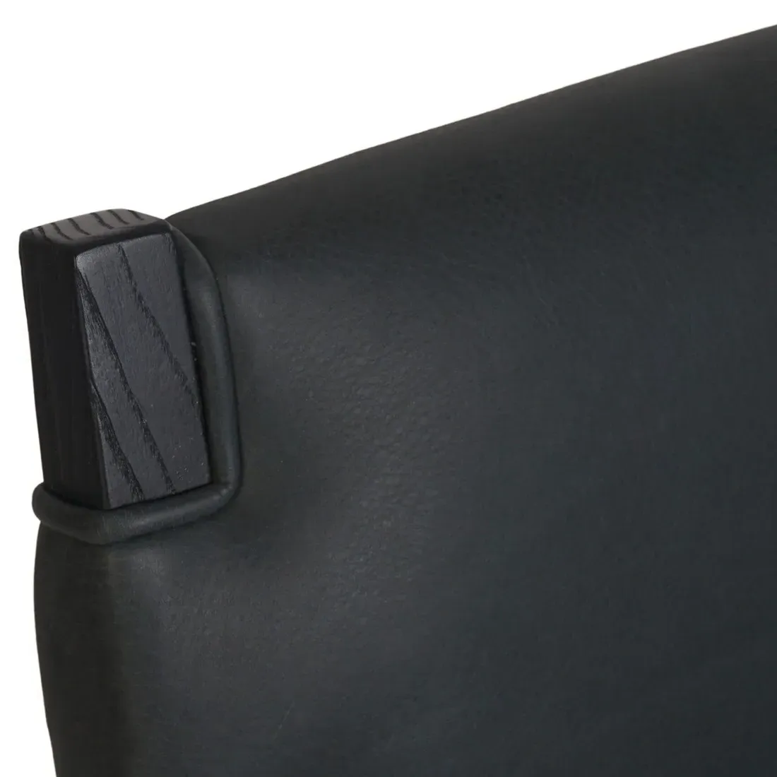 Zane Dining Chair - Black, Leather