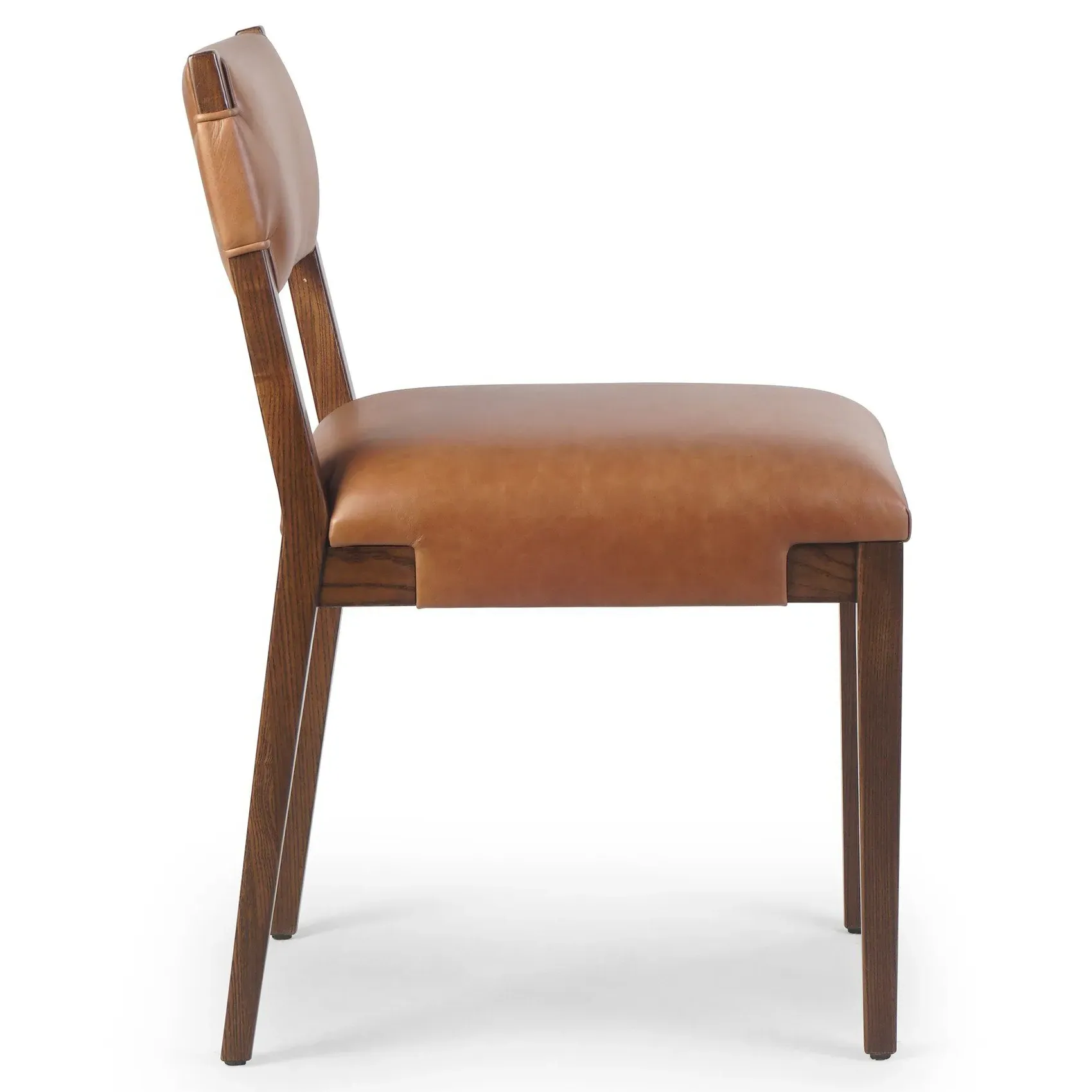 Zane Dining Chair - Brown, Leather