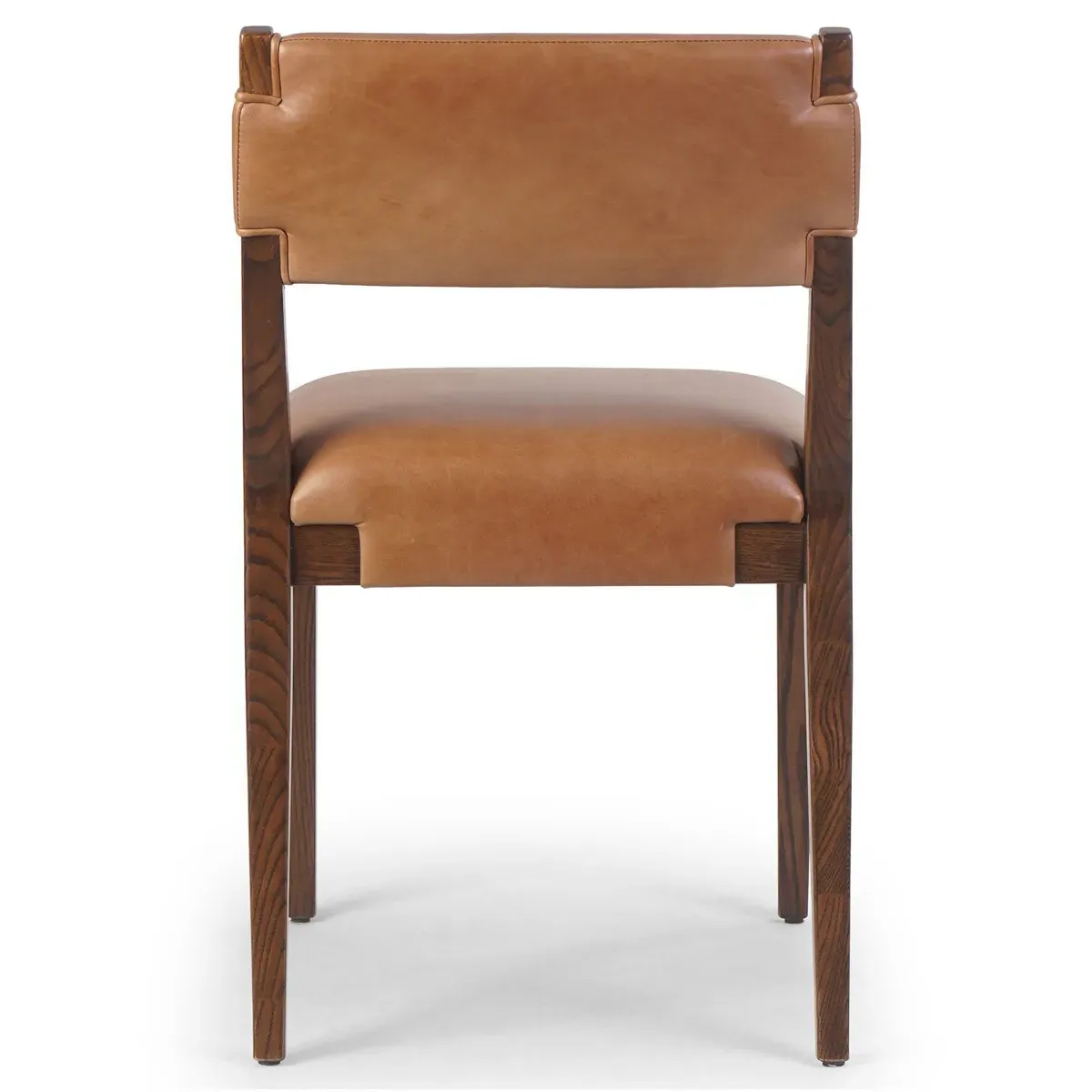 Zane Dining Chair - Brown, Leather