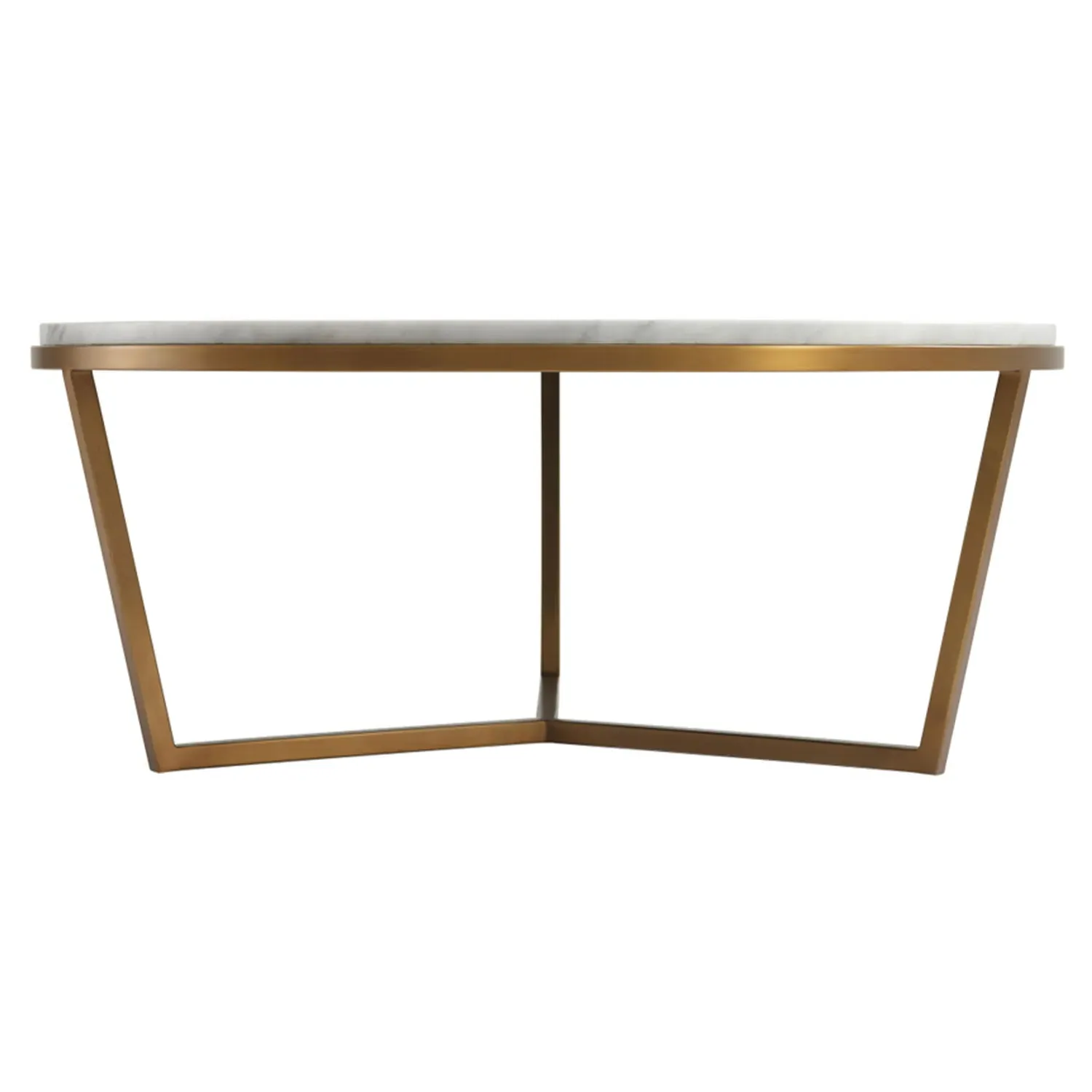 Zarelle Round Coffee Table - White, Marble