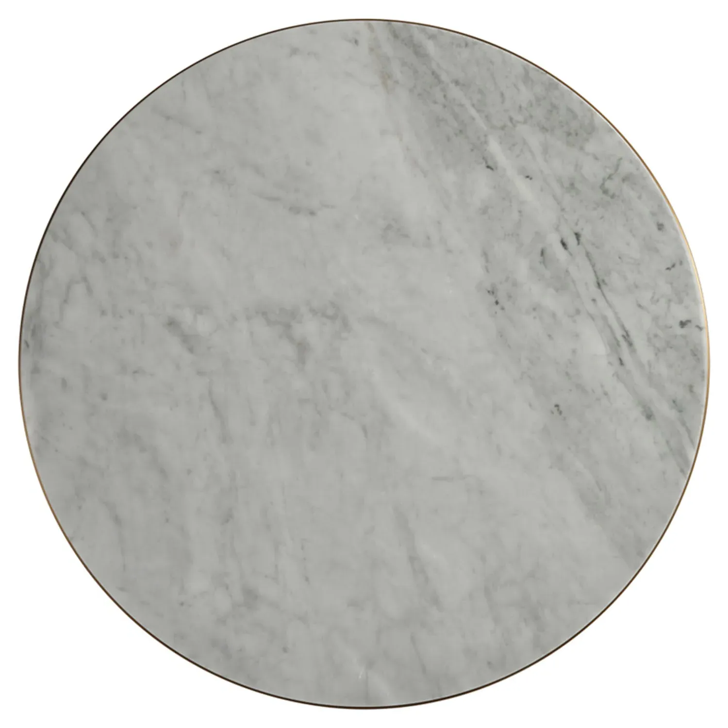 Zarelle Round Coffee Table - White, Marble