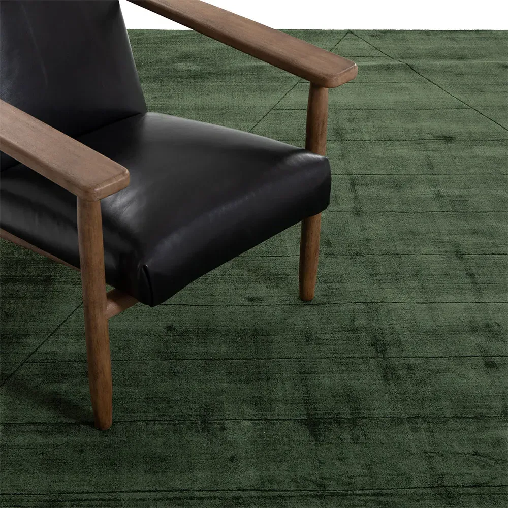 Zariah 8x10 Patterned Rug - Green, Viscose