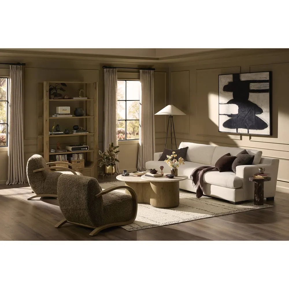 Zayden End Table - Red, Marble