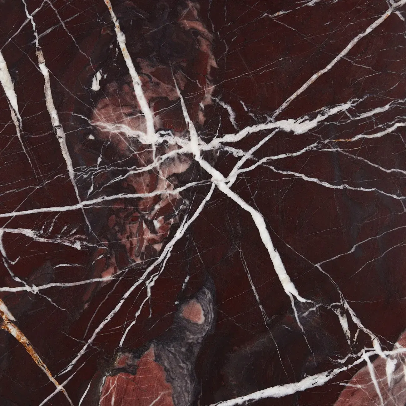 Zayden Nesting Coffee Tables - Merlot Red, Marble