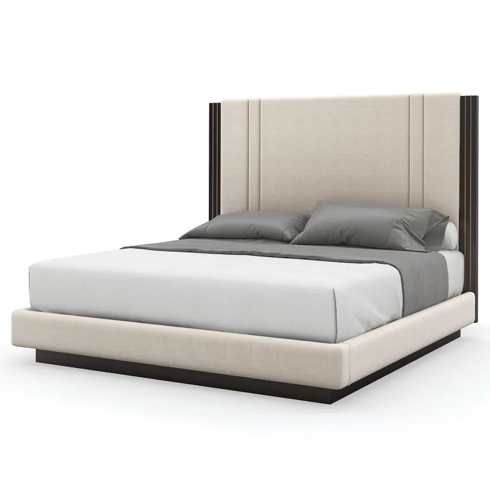 Zayla King Size Bed Frame - Cream, Birch Wood