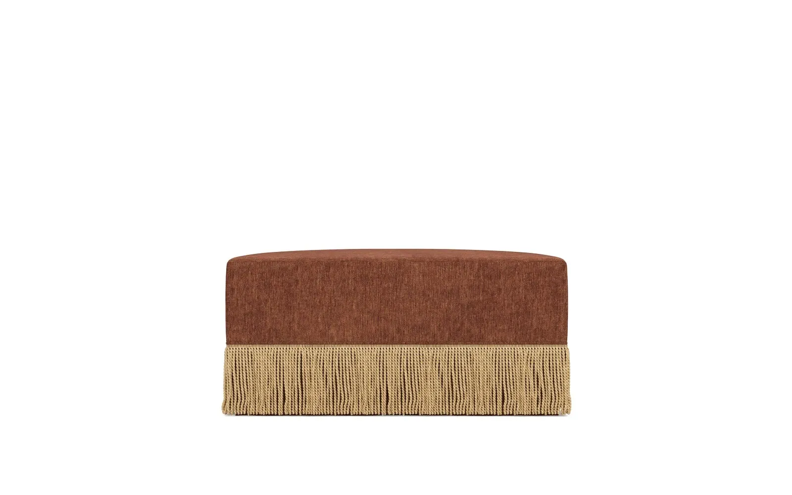 Zayla Square Ottoman - Chestnut