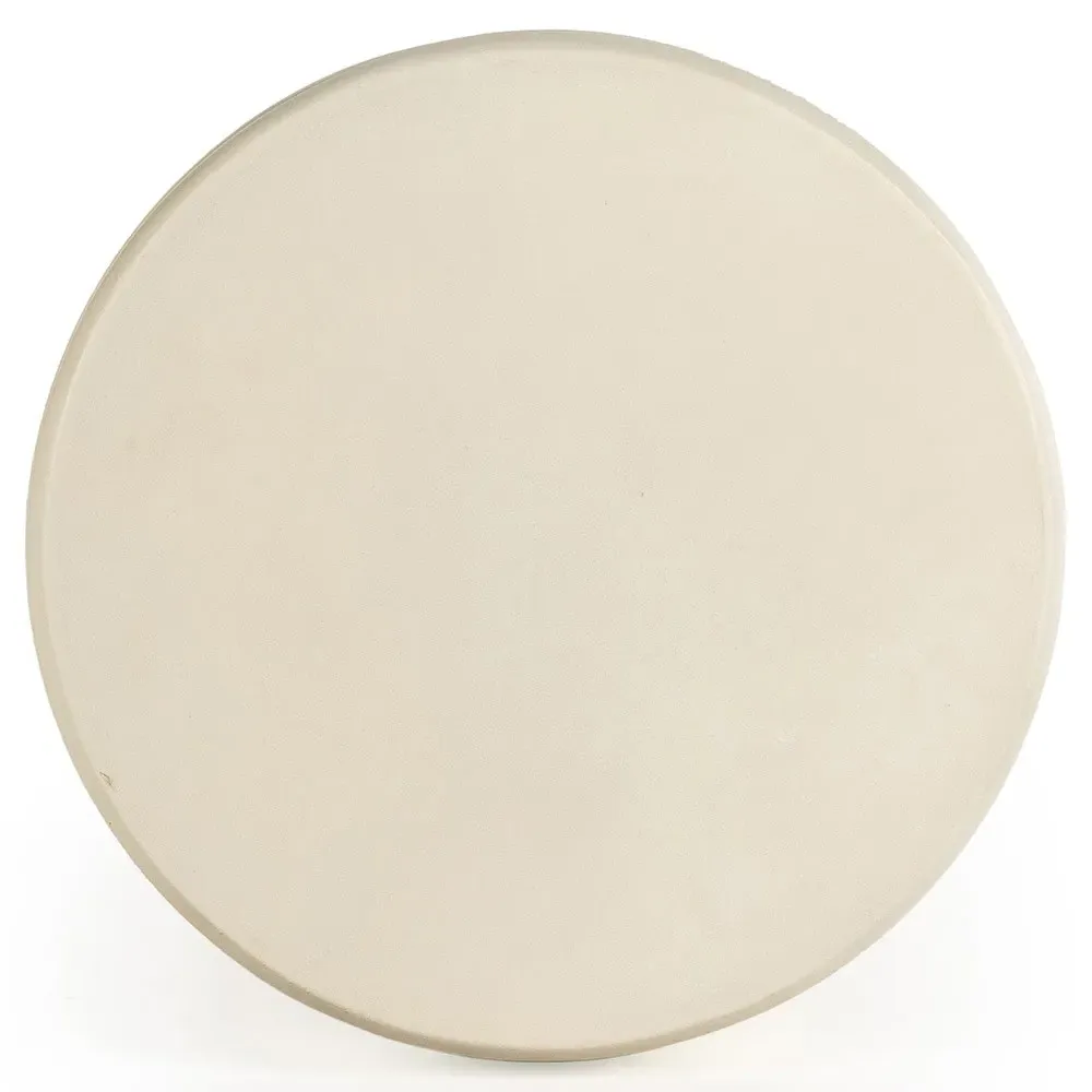 Zaynah Round Pedestal Outdoor End Table - White, Concrete
