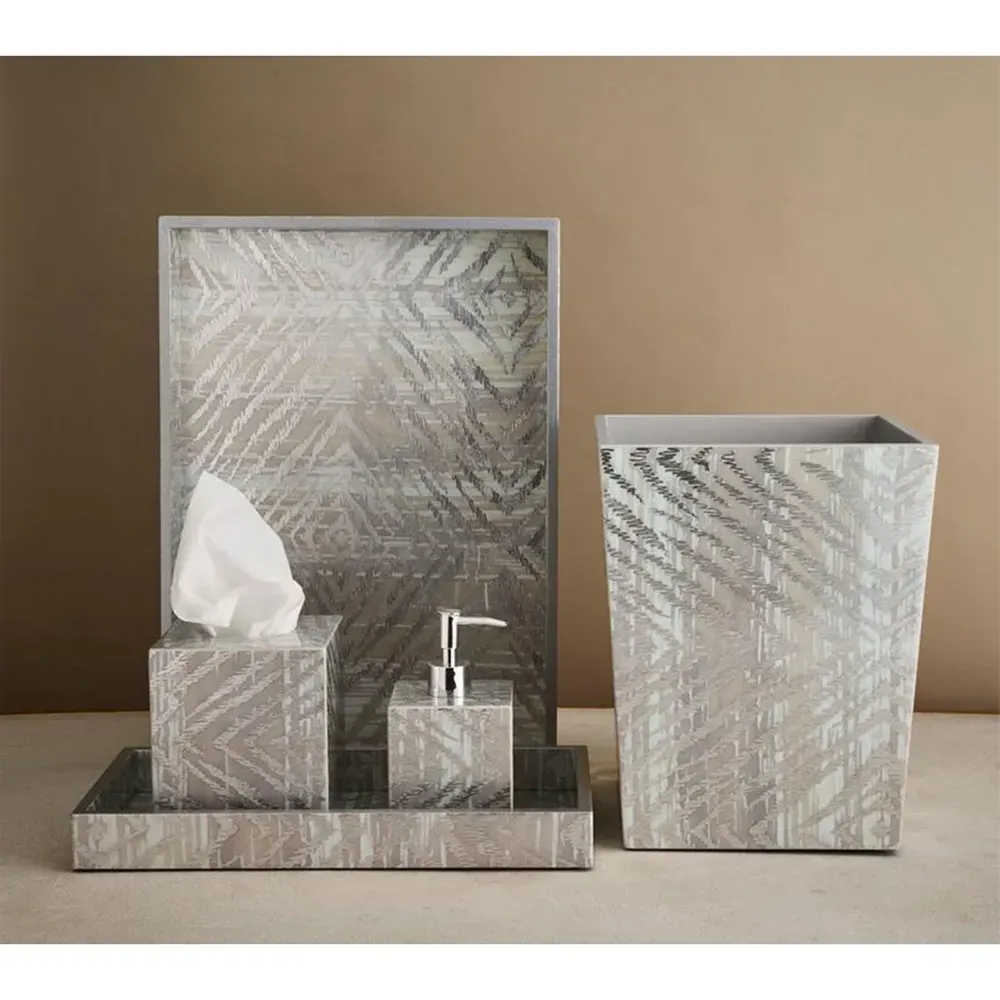 Zebra Global Bazaar Tissue Box - Grey, Wood